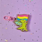 Pansexual Dragon Keychain
